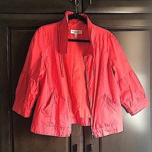 Spring lightweight balloon puff 3/4 sleeve jacket in 100% cotton